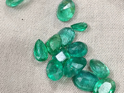 Zambian Emerald Parcel 15.33ct Natural mixed cut loose gemstones