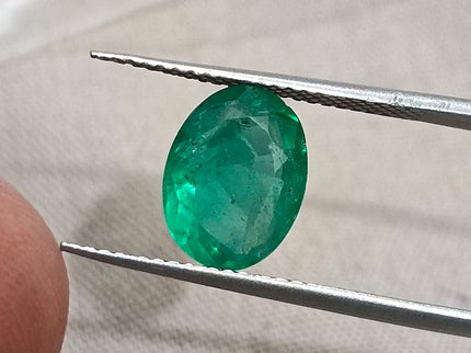 1.74ct Natural Emerald Deep Green Zambia Oval Cut SGL Certified Minor Oil Gemstone