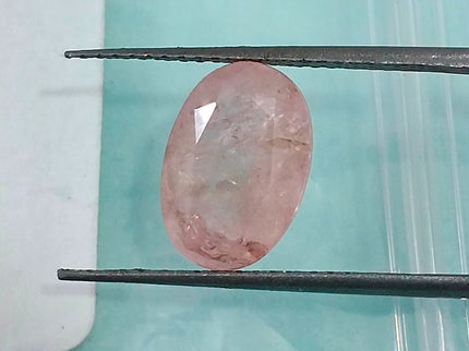 3.38ct Unheated Padparadscha Sapphire Natural GSI Certified Oval Orangy Pink Gemstone