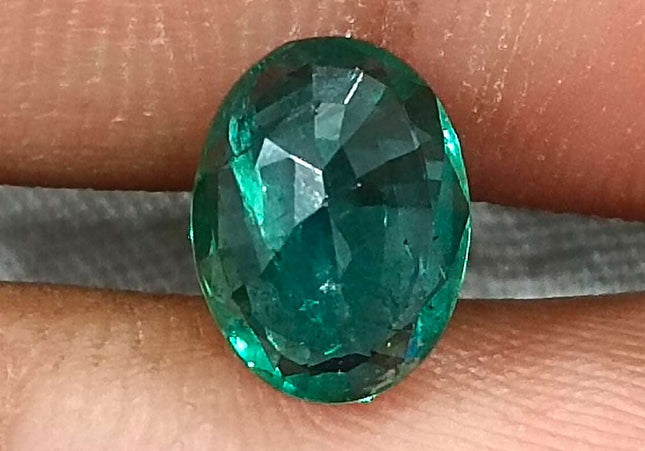 GSI Certified 1.57ct Deep Green Zambian Emerald Minor Oiled Loose Gemstone