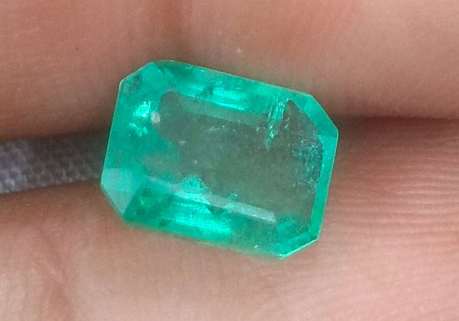 2.03ct GSI USA Certified Pastel Green Zambian Emerald Minor Oiled Loose Gemstone
