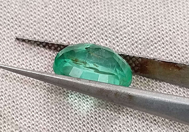 GSI Certified 2.60ct Sea Green Oval Cut Natural Panjshir Emerald Minor Oiled Loose Gemstone