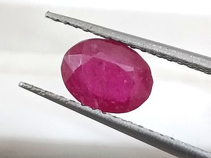 1.04ct Natural Mozambique Ruby Oval Red GSI Certified Gemstone H/GF