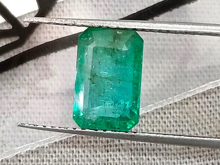 2.35ct Certified Zambian Natural Emerald Octagon Cut Loose Stone