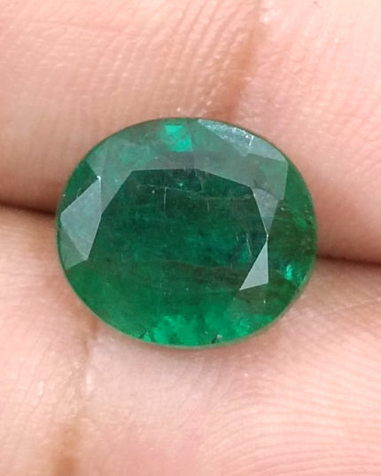 5.68ct Deep Green Natural Emerald, Earth Mined Loose Gemstone