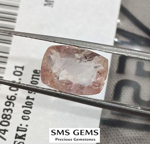 Untreated Padparadscha Sapphire 3.57ct Natural Certified Cushion Cut Orangy Pink Gemstone