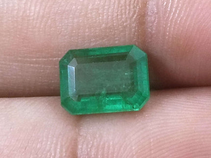 Zambian Emerald 2.76ct Certified Natural Medium Green Octagon Cut Loose Gemstone