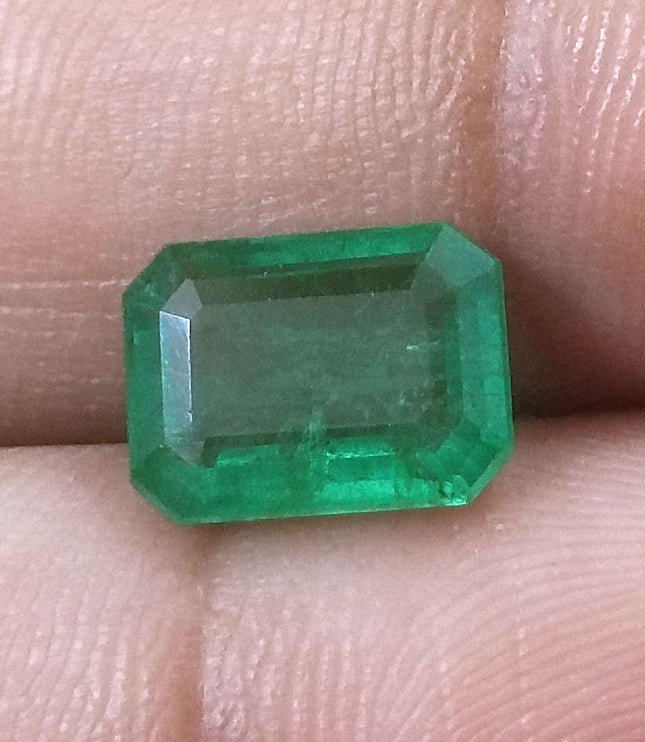 Zambian Emerald 2.76ct Certified Natural Medium Green Octagon Cut Loose Gemstone