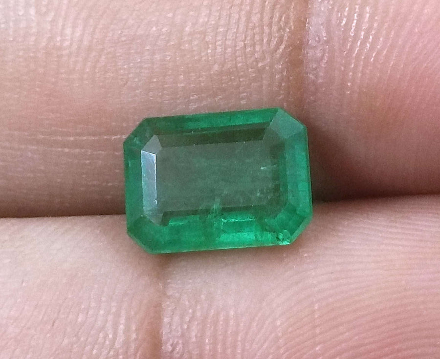 Zambian Emerald 2.76ct Certified Natural Medium Green Octagon Cut Loose Gemstone