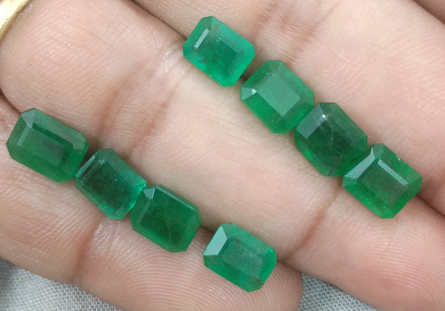 14.54ct Vivid to Deep Green Natural Emerald parcel earth mined loose Gemstones