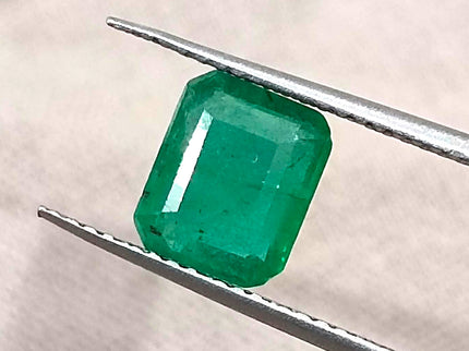 Zambian Emerald 1.60ct Natural Pure Lively Medium Deep Green Octagon Cut Loose Gemstone