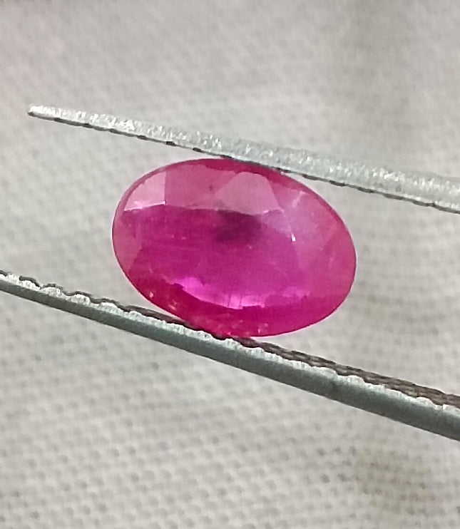 GSI Certified 0.87ct Mozambique Ruby, Natural Untreated Gemstone