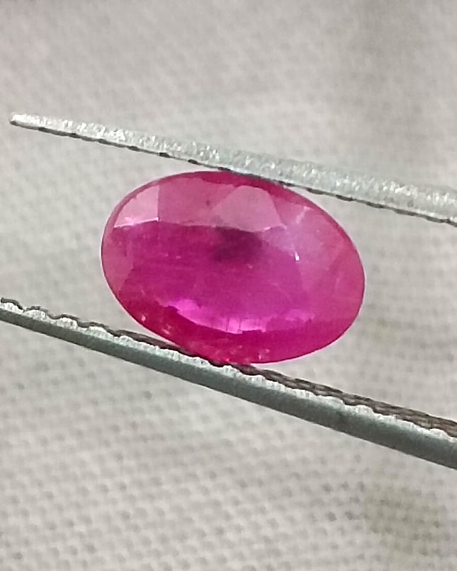 GSI Certified 0.87ct Mozambique Ruby, Natural Untreated Gemstone