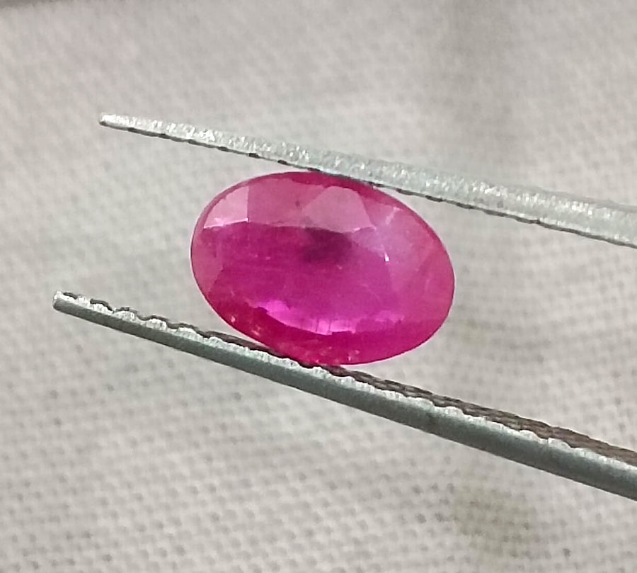GSI Certified 0.87ct Mozambique Ruby, Natural Untreated Gemstone