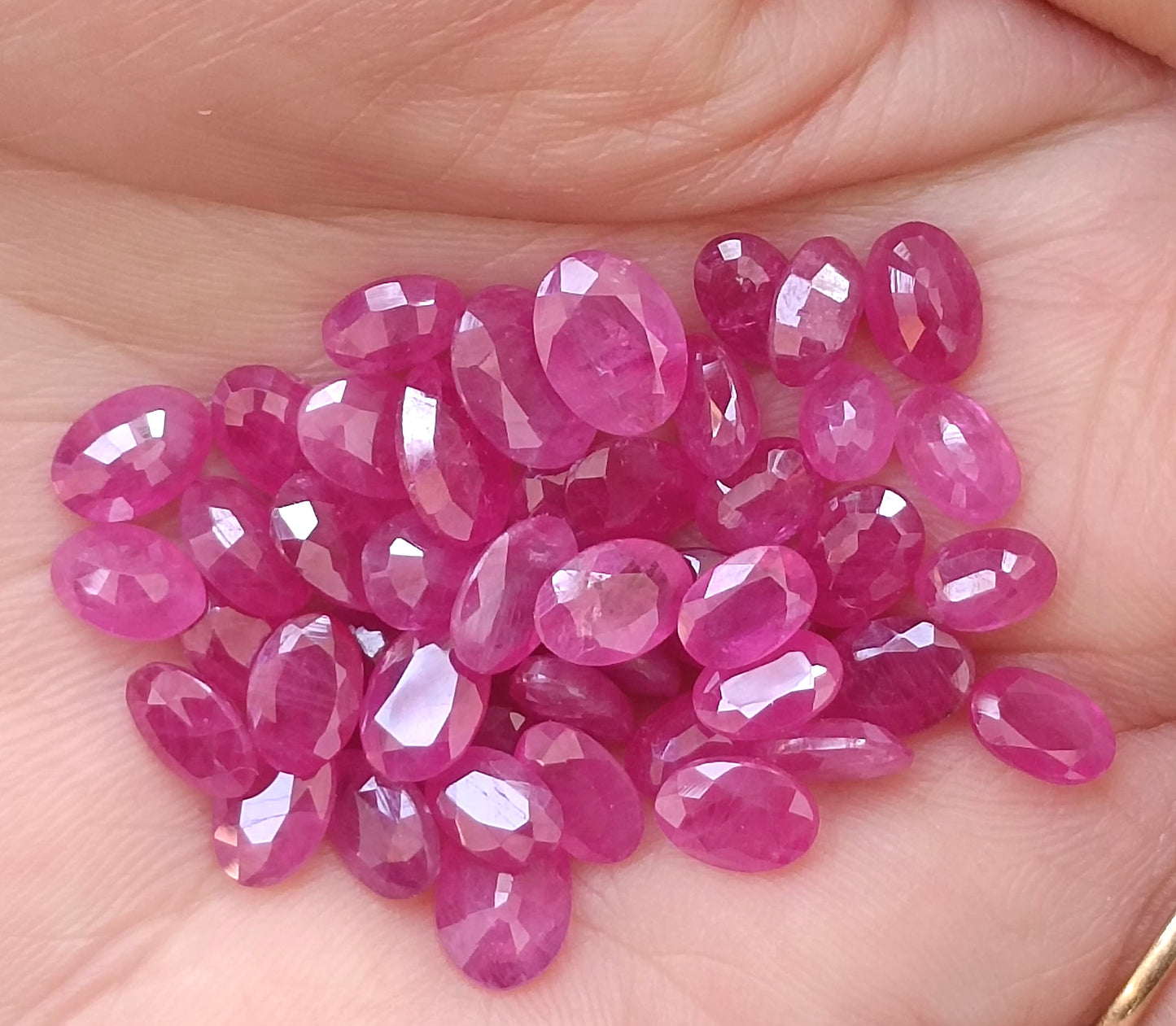 38.03ct African Ruby Lot, Natural Earth Mined Gemstones - SMSGEMS 