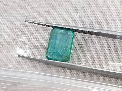 1.45ct Natural Emerald Medium Green Zambian Octagon Cut Loose Gemstone
