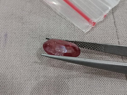 3.22ct Untreated Mozambique Ruby Natural SGL Certified Wine Red Oval Cut Gemstone
