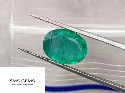 Zambian Emerald 2.51ct Certified Natural Medium Deep Green Minor Oiled Loose Gemstone