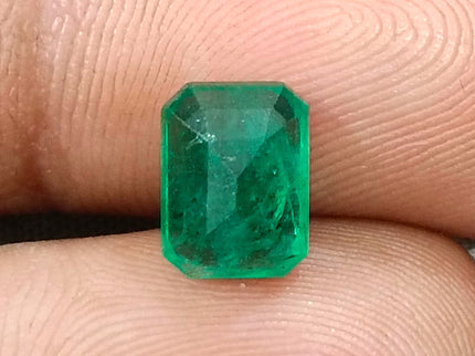 Zambian Emerald 2.23ct Certified Natural Medium Deep Green Octagon Cut Loose Gemstone