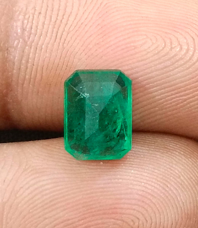 Zambian Emerald 2.23ct Certified Natural Medium Deep Green Octagon Cut Loose Gemstone