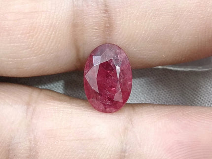 3.29ct Untreated Natural Mozambique Ruby Rasberry Red SGL Certified Oval Loose Gemstone