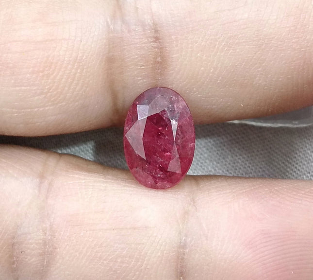 3.29ct Untreated Natural Mozambique Ruby Rasberry Red SGL Certified Oval Loose Gemstone