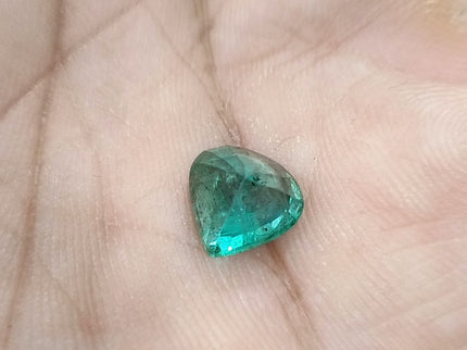 2.44ct Natural Emerald SGL Certified Pear Cut Sparkling Medium Deep Green Gemstone
