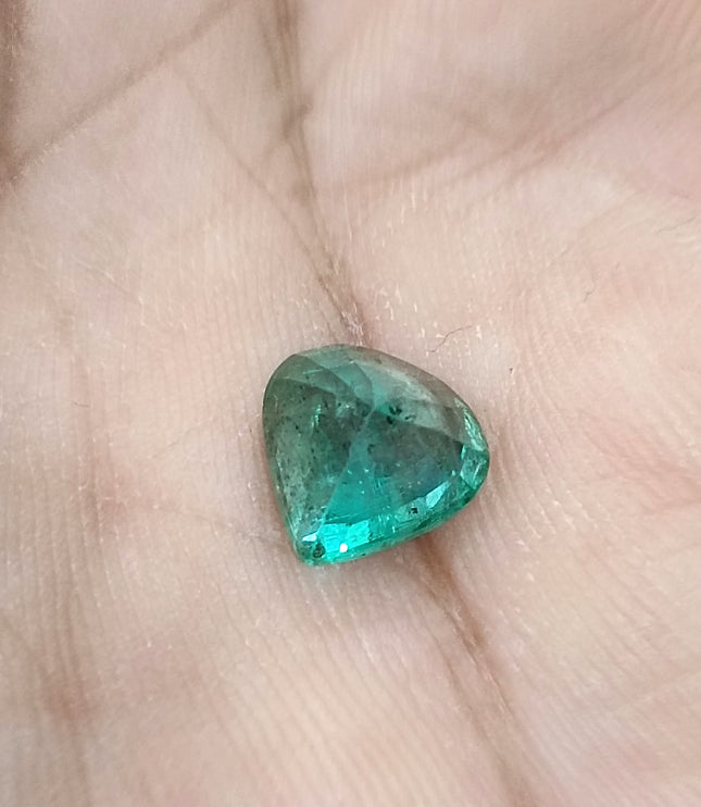2.44ct Natural Emerald SGL Certified Pear Cut Sparkling Medium Deep Green Gemstone