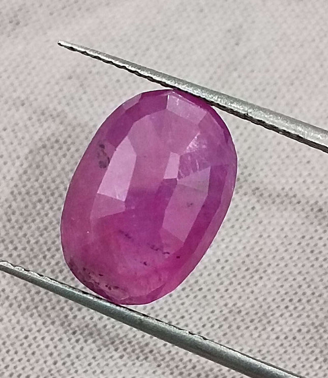 African Ruby 4.73ct Untreated Oval Cut Loose Gemstone