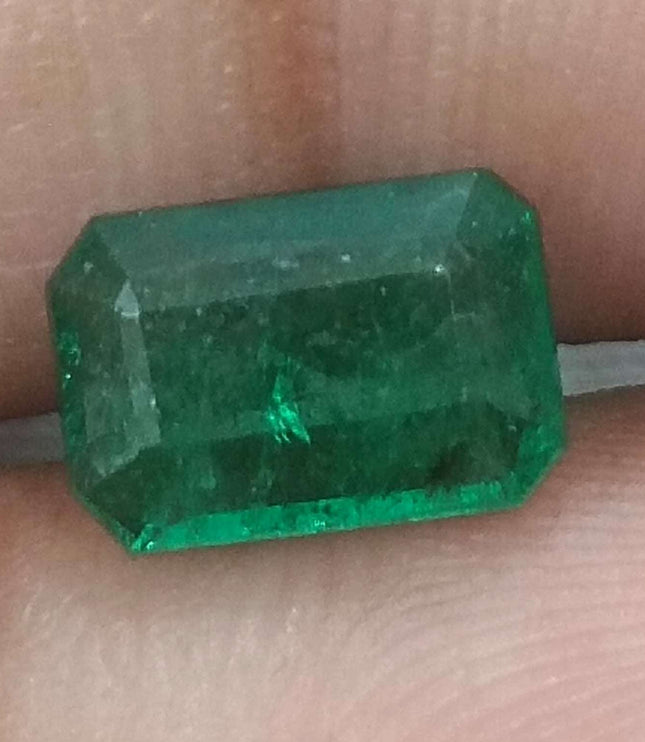Certified 1.63ct Zambian Natural Emerald.