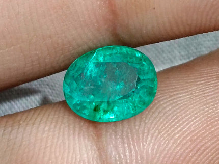 Russian Emerald 3.10ct Natural Sea Green Oval Cut Loose Gemstone