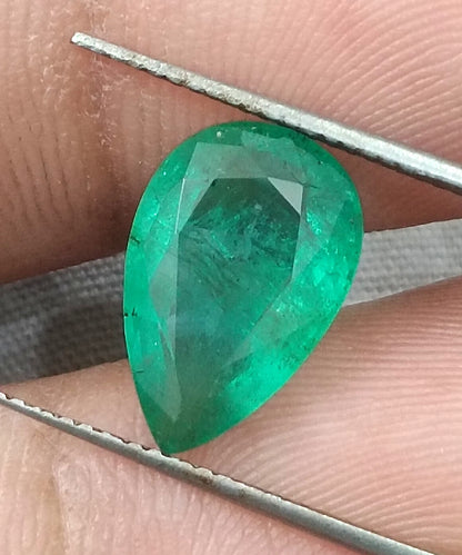 GSI Certified 3.78ct Medium Deep Emerald, Natural Earth Mined Gemstone - SMSGEMS 