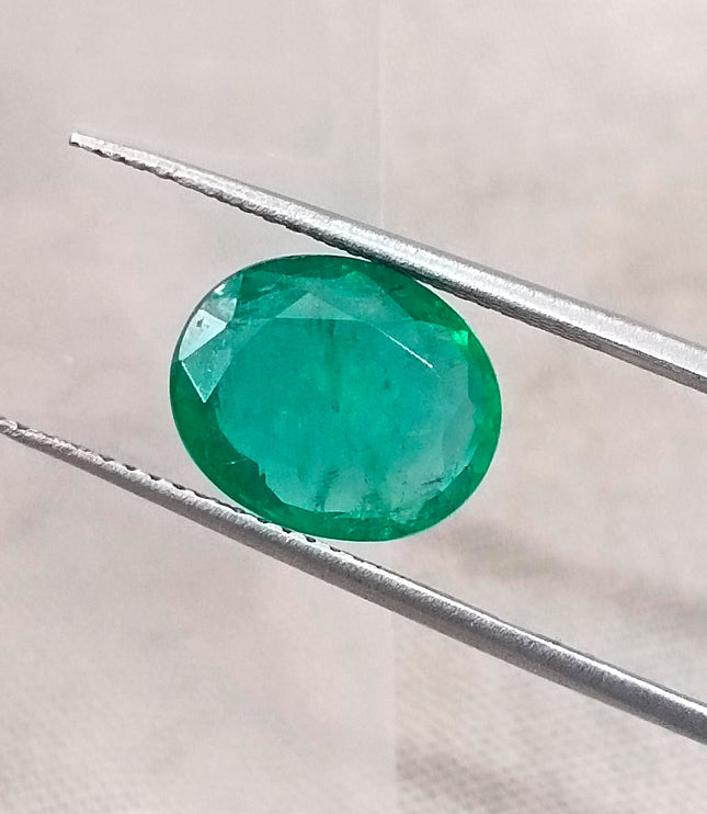 2.55ct Alpine Green Natural Emerald Octagon Cut SGL Certified