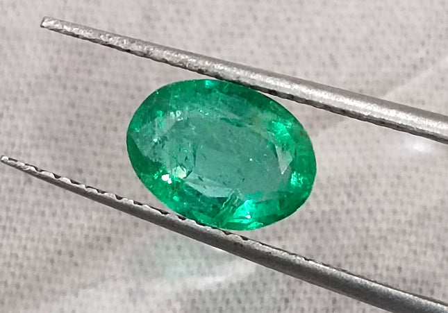 1.24ct Quality Natural Zambian Emerald Stone Spring Green Color Gemstone