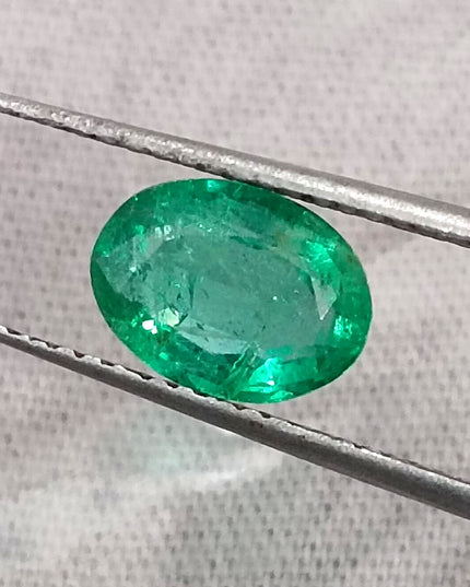 1.24ct Quality Natural Zambian Emerald Stone Spring Green Color Gemstone