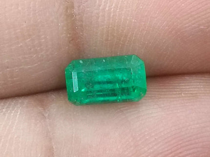 1.44ct Certified Panjshir Emerald, Natural Golden Green Stone