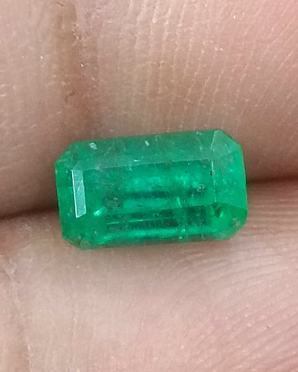 GSI Certified 1.44ct Medium Deep Green Natural Panjshir Emerald Minor Oiled Loose Gemstone