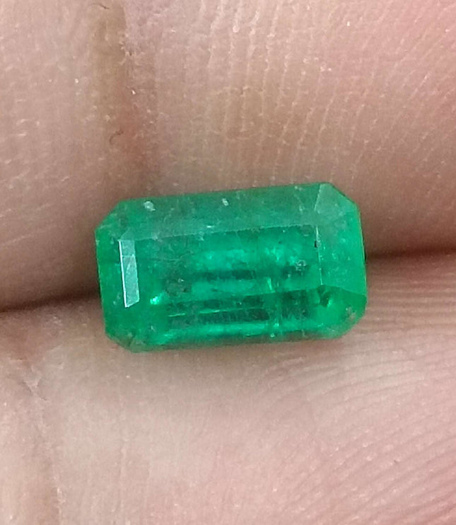 1.44ct Certified Panjshir Emerald, Natural Golden Green Stone