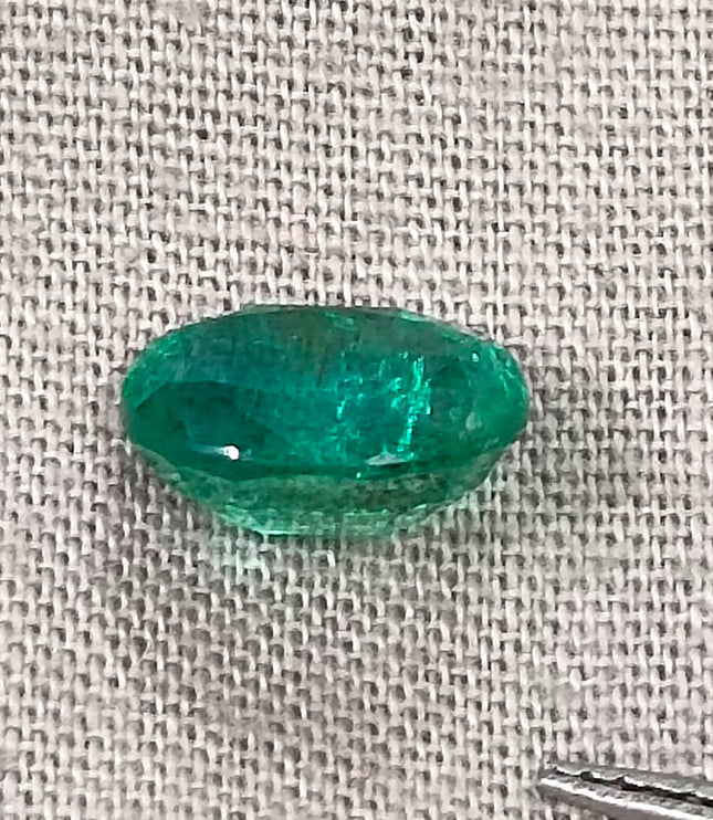 Zambian Emerald 1.92ct Certified Natural Deep Vibrant Green Oval Cut Loose Gemstone