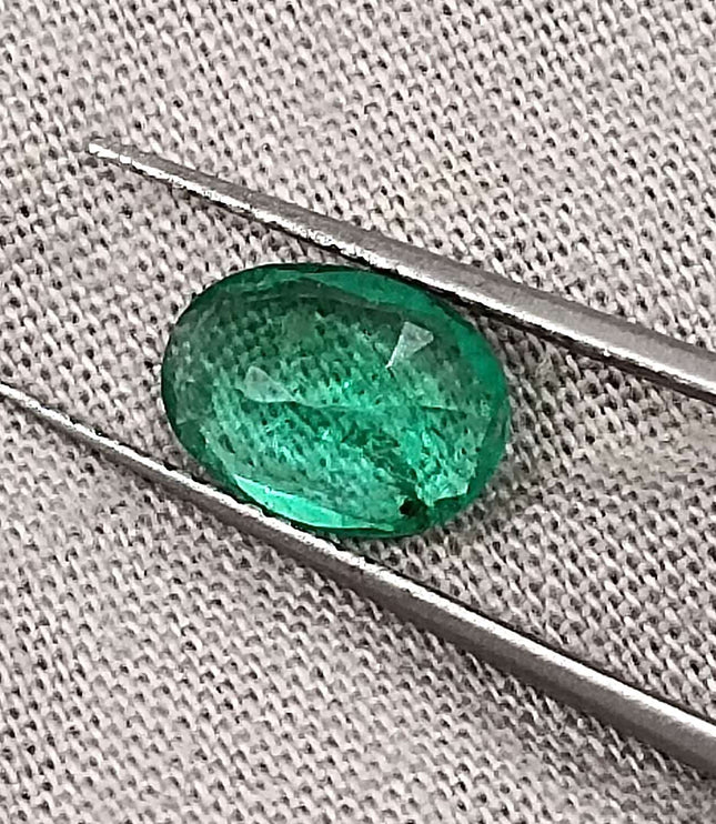 Certified 1.24ct Zambian Natural Emerald