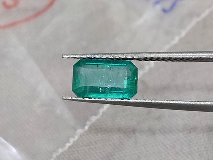 Zambian Emerald 1.32ct Natural SGL Certified Medium Bluish Green Octagon Cut Loose Gemstone Minor Oil