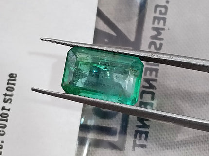 Emerald Natural 2.93ct Certified Medium Green Octagon Cut Loose Gemstone