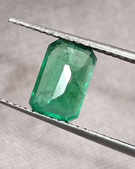 GSI Certified 1.35ct Deep Green Panjshir Emerald Minor Oiled Loose Gemstone