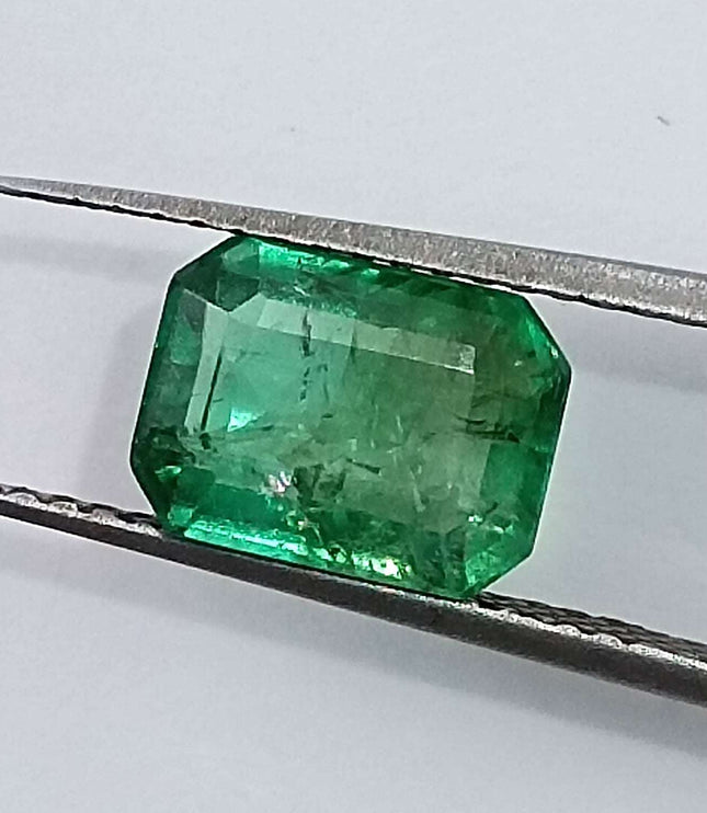 Certified 1.62ct Natural Zambian Emerald
