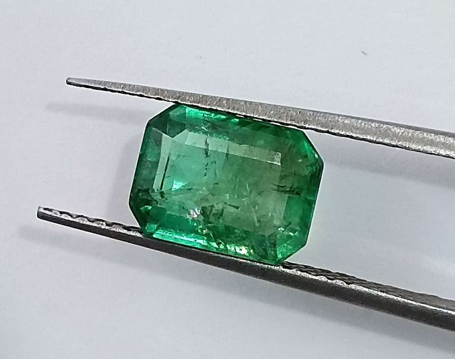 Certified 1.62ct Natural Zambian Emerald
