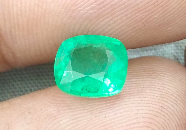 GSI Certified 2.32ct Neon Green Ethiopian Emerald, Natural Gemstone