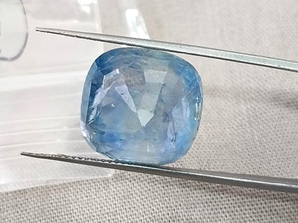 17.96ct Untreated Blue Sapphire Natural IIGJ Certified Burmese Cushion Cut Gemstone