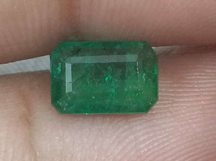 Certified 1.63ct Zambian Natural Emerald.