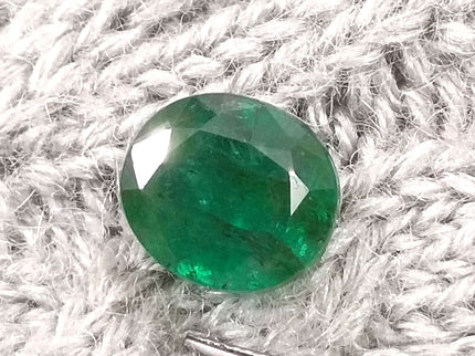 Natural Emerald 5.67ct Certified Zambian Origin Deep Green Stone.