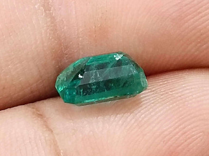 1.83ct Natural Emerald GSI Certified Octagon Cut Minor Oiled Loose Gemstone